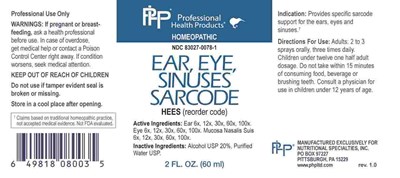 Ear, Eye,  Sinuses   Sarcode (Nspc0087 Ear, Eye, Sinuses Sarcode)